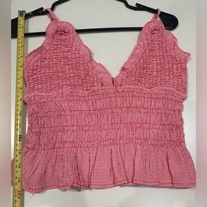One size New Pink Smocked Women's Top